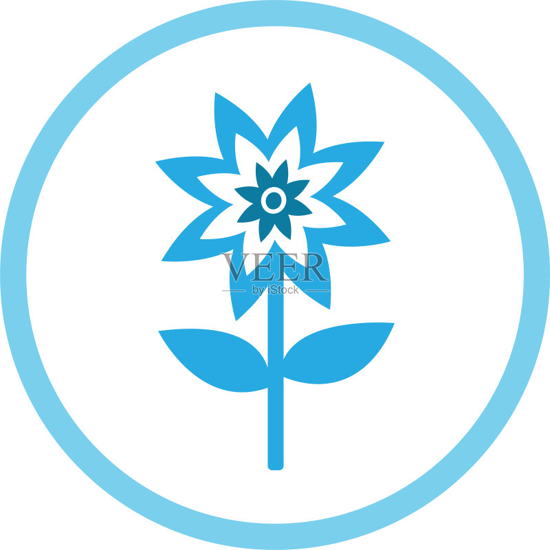 花朵图标花卉符号设计图标素材