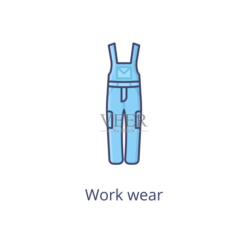 矢量工作服图标。标志图标素材