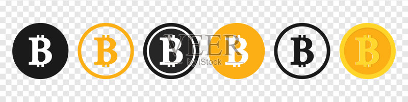 比特币图标加密货币符号矢量素材图标素材