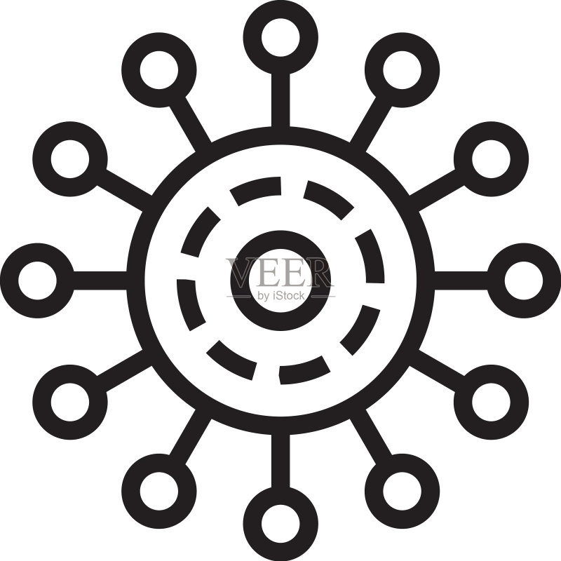 连接图标网络中心共享标志图标素材