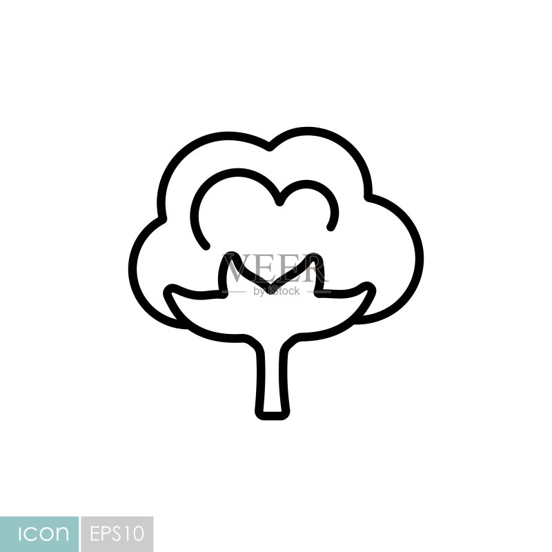 棉花矢量扁平图标图标素材