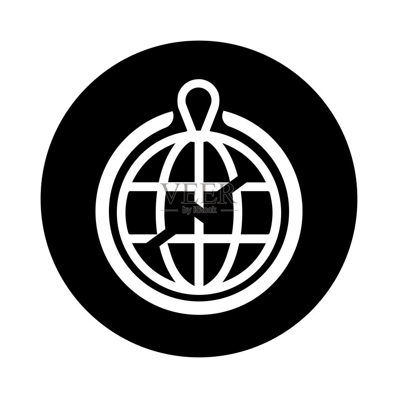 全球或地图和世界图标图标素材