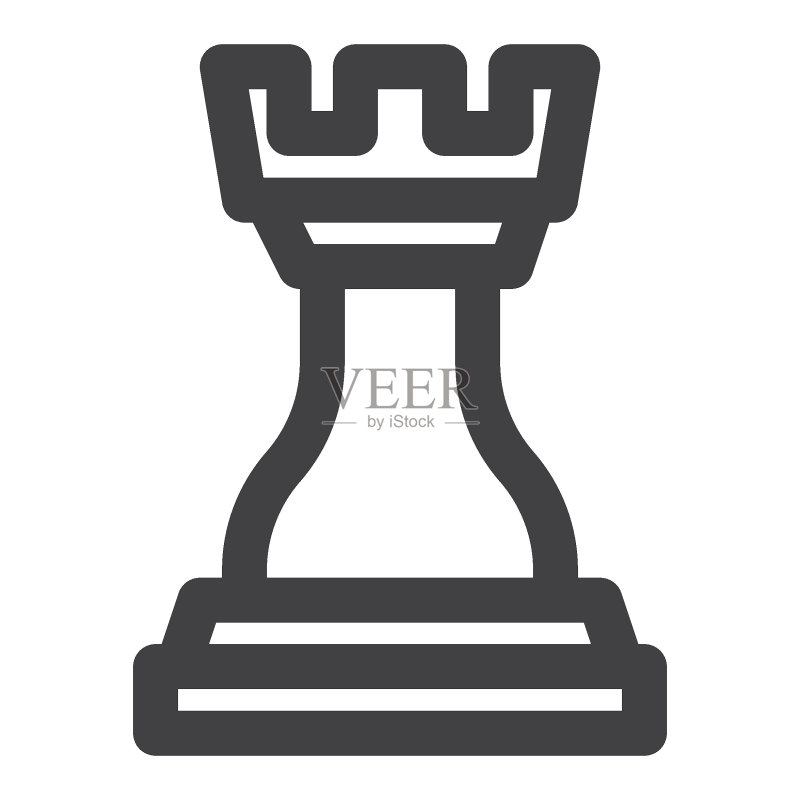 国际象棋车线条图标图标素材