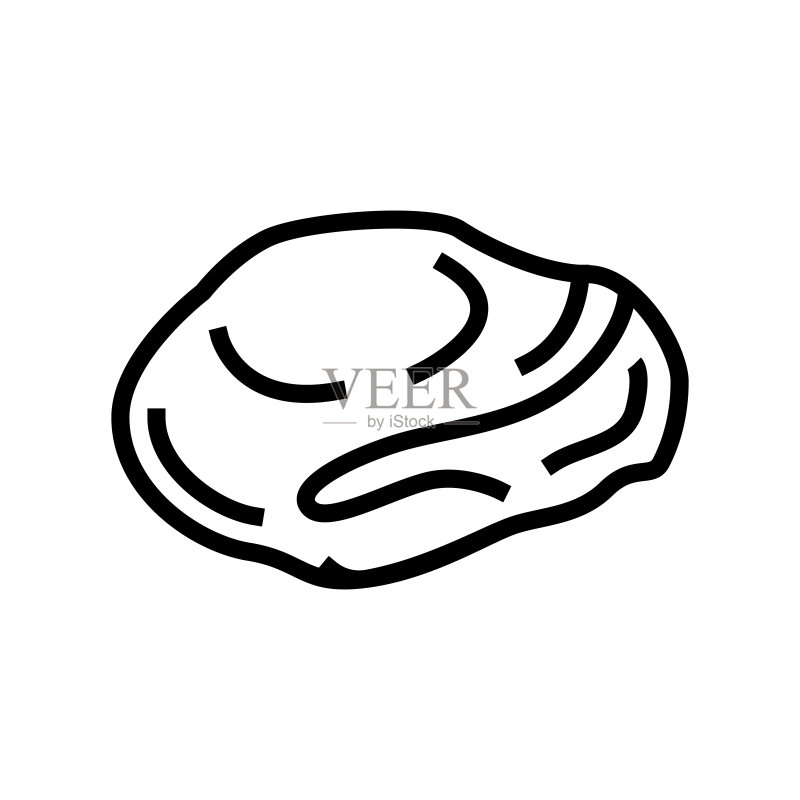 去皮牡蛎线性图标矢量图图标素材