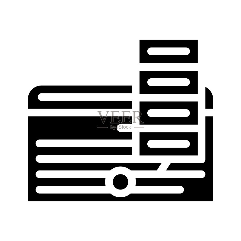 每日日程字形图标矢量图图标素材