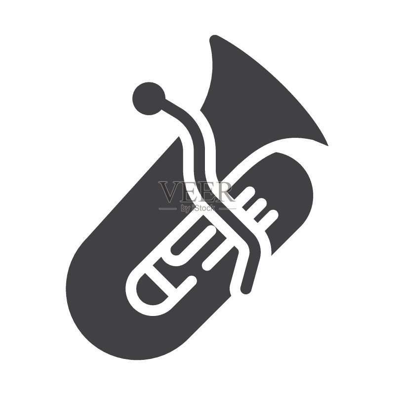低音号乐器矢量图标图标素材