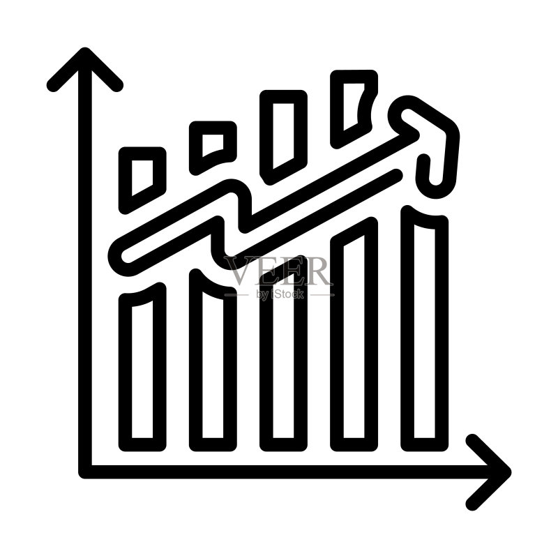 来自商业系列的上升图表图标图标素材