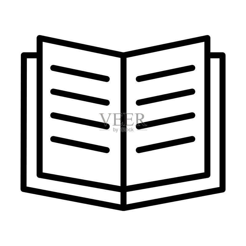 来自博主和影响者系列的文学图标。在白色背景上隔离的细线性文学、书籍、教育轮廓图标。用于Web和移动的线矢量文学符号，标志图标素材