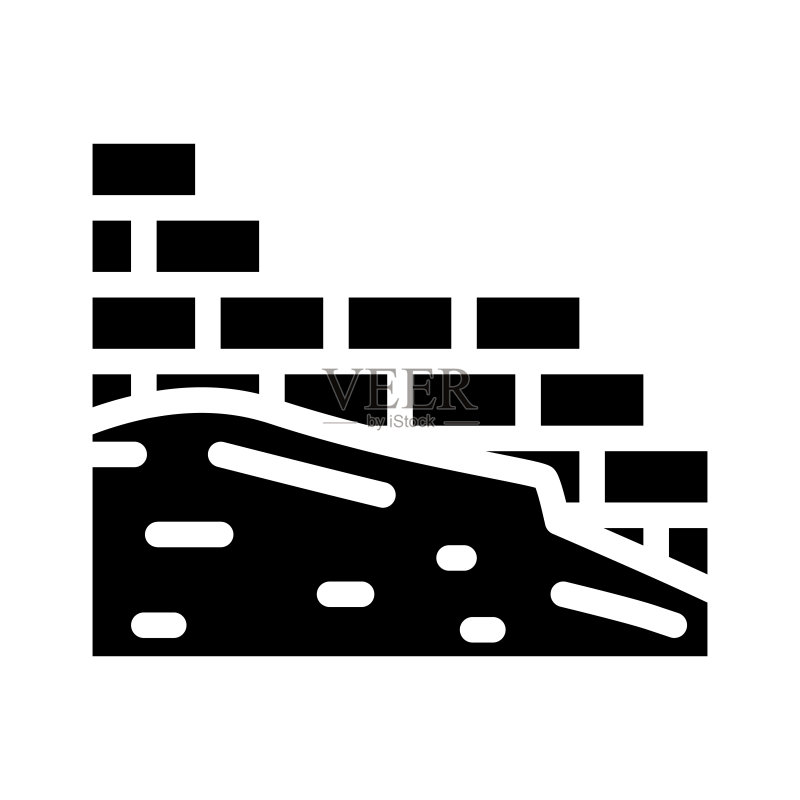 砖石建筑字形图标矢量图图标素材