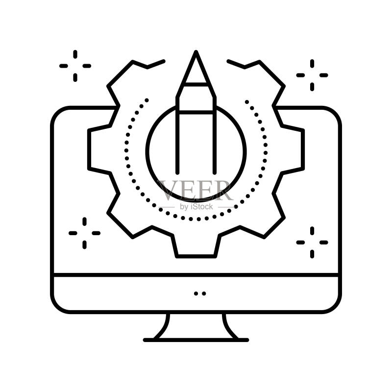 创意过程UGC线性图标矢量图图标素材