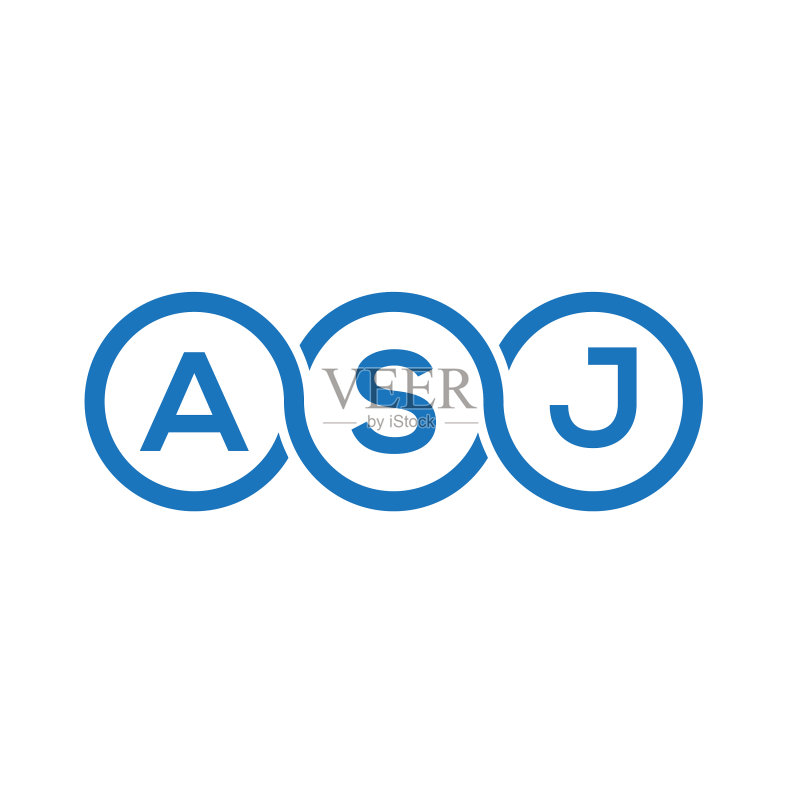 ASJ字母Logo设计（白色背景）图标素材