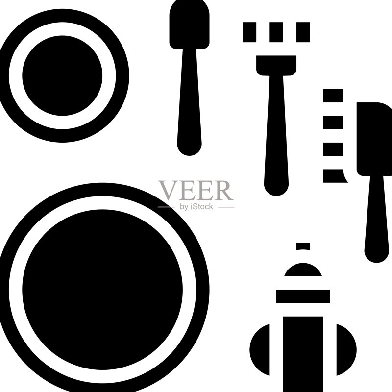 喂食玩具套装标志图标图标素材
