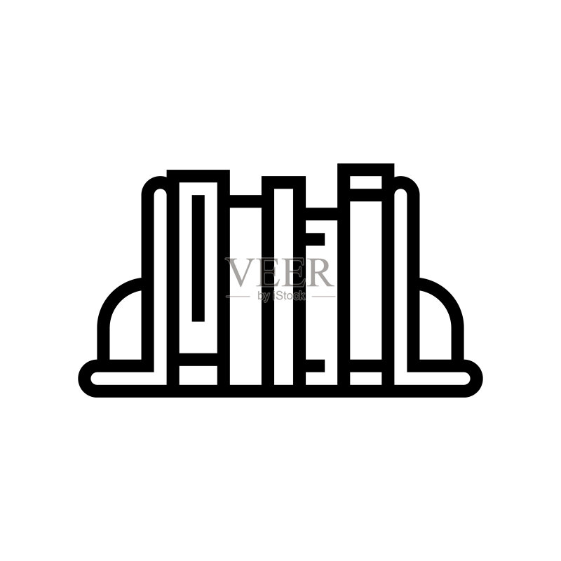 书挡装饰线条图标矢量素材图标素材