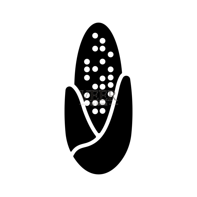 玉米芯矢量扁平图标图标素材