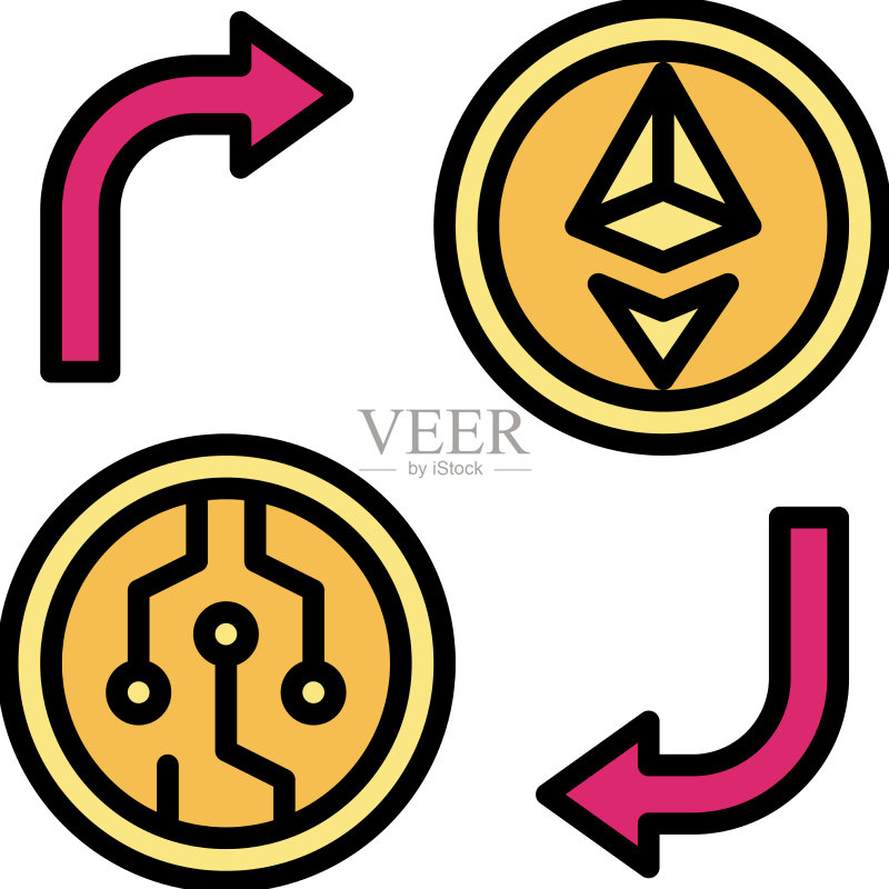 加密货币交换图标图标素材