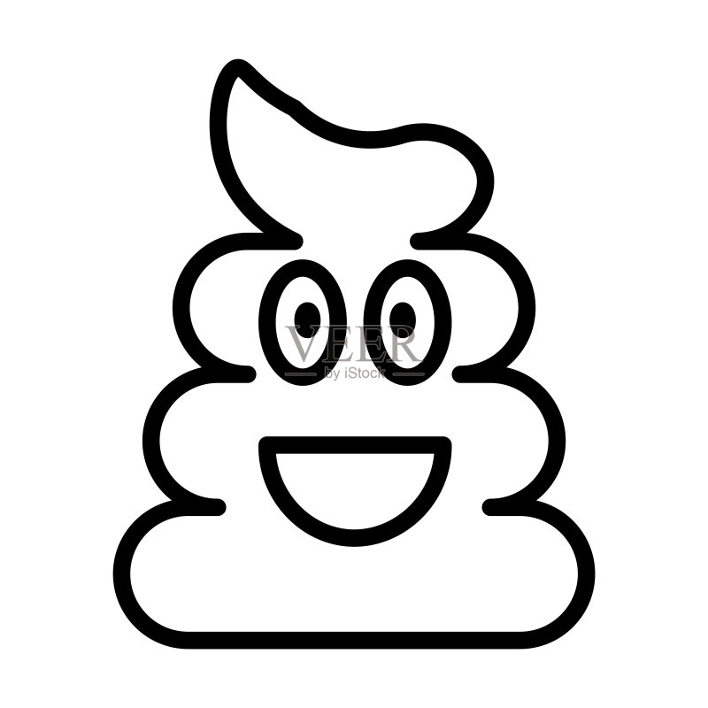 表情符号系列中的大便表情符号图标图标素材