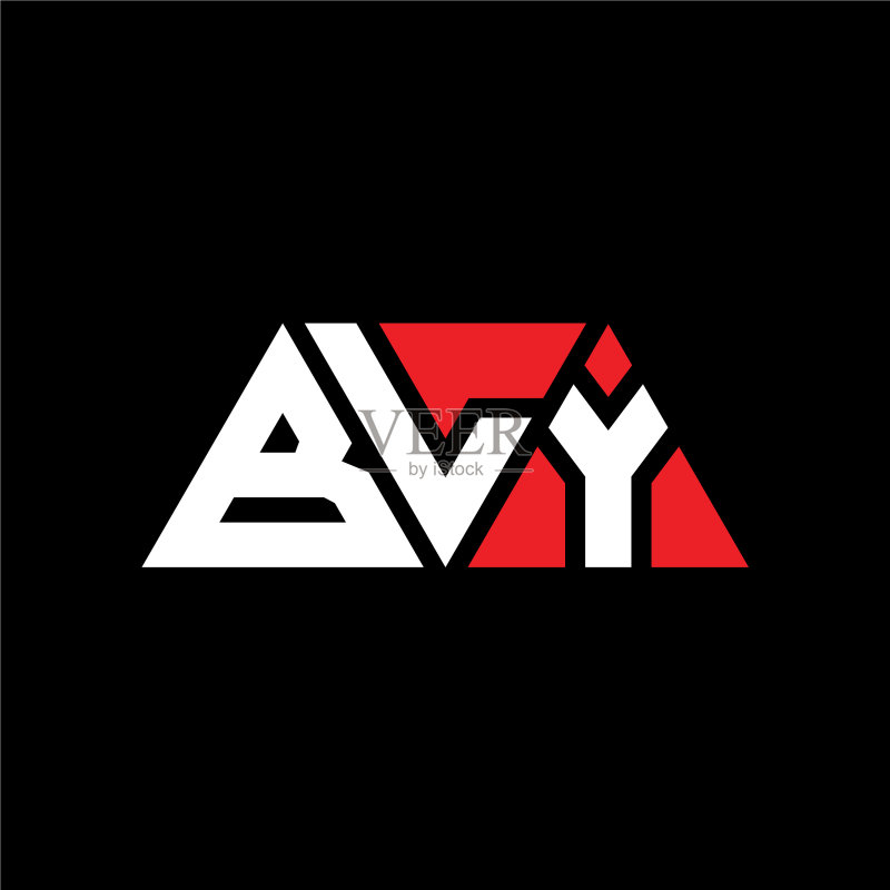 三角形BLY字母Logo设计图标素材