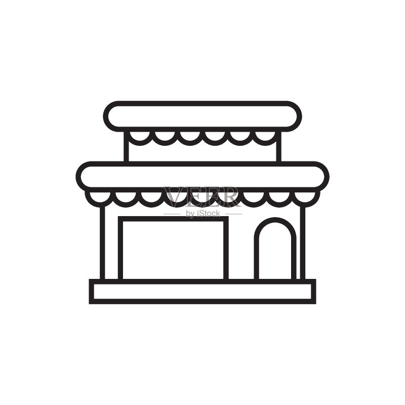 店铺矢量图标图标素材