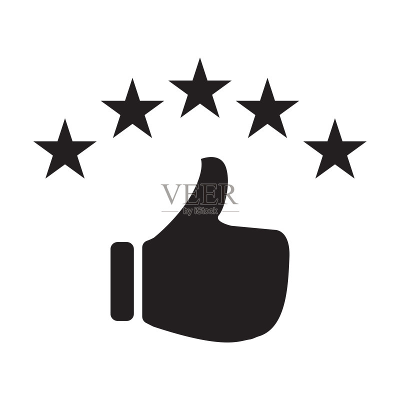 手持点赞和星级评分图标矢量素材，用于平面设计、logo、网站、社交媒体、移动应用、UI图标素材