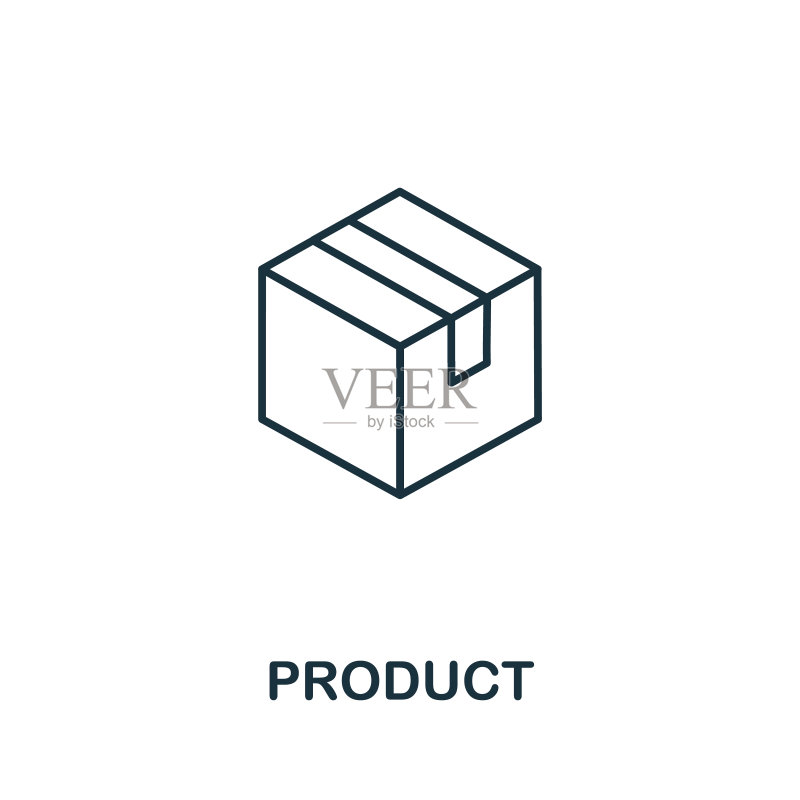 产品图标轮廓样式。用于logo、图形设计等的细线创意产品图标图标素材