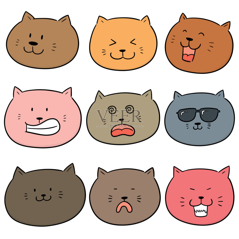 猫脸合集图标素材