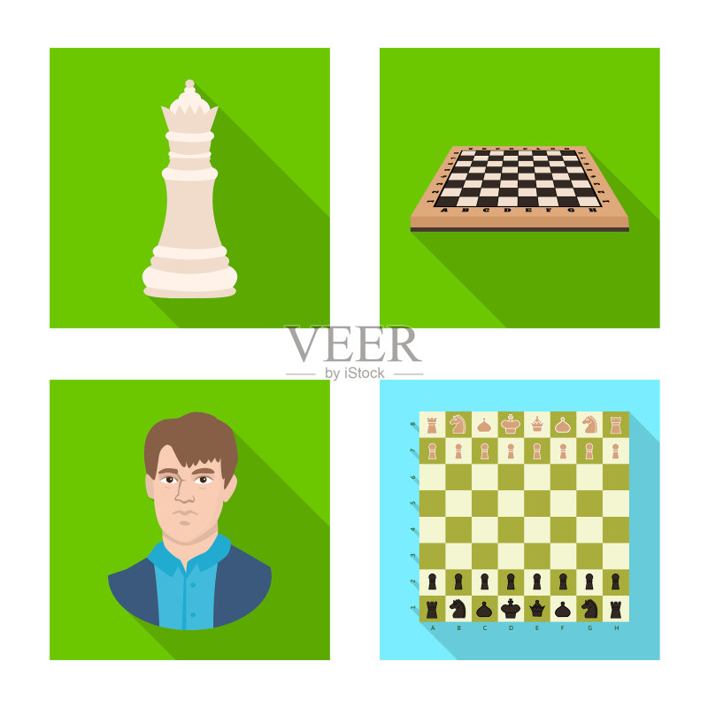 国际象棋与纤细符号设计图标素材