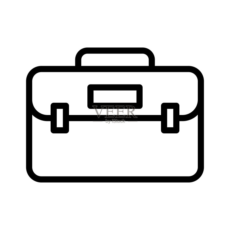 公文包行李线性风格图标图标素材