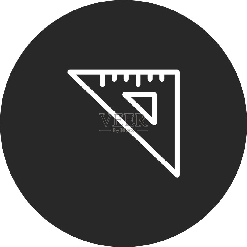 三角尺图标图标素材