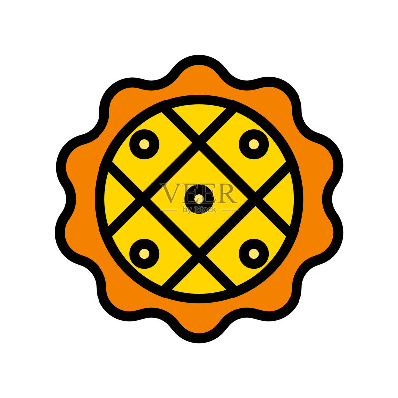 感恩节图标：馅饼图标素材