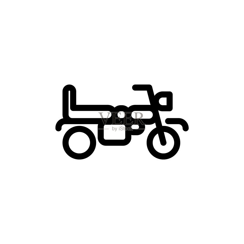 扁平风摩托车越野图标符号图标素材