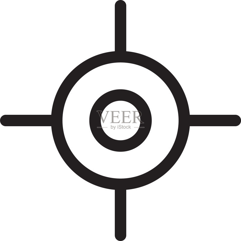扁平线条GPS图标符号logo模板EPS图标素材