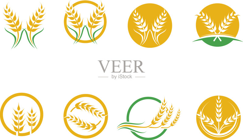 小麦农业Logo和标志图标素材