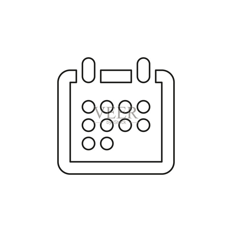 日历事件提醒网页年份日历图标素材