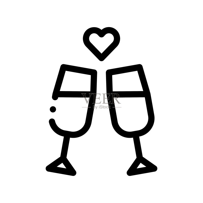 婚礼香槟酒杯仪式图标图标素材