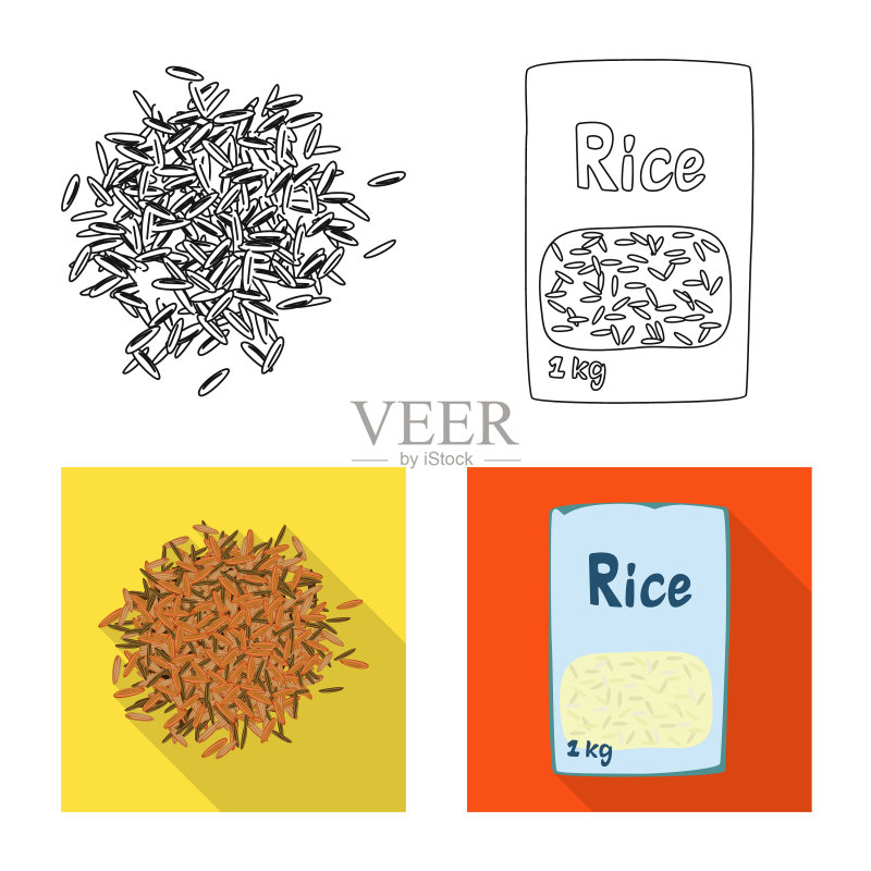 孤立的物体作物和生态logo集图标素材