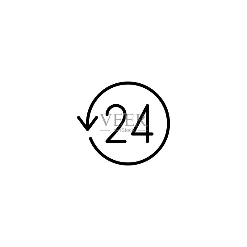 全天候24小时支持图标图标素材