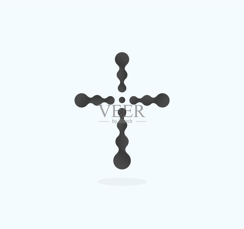 基督教符号黑色连接点图标图标素材