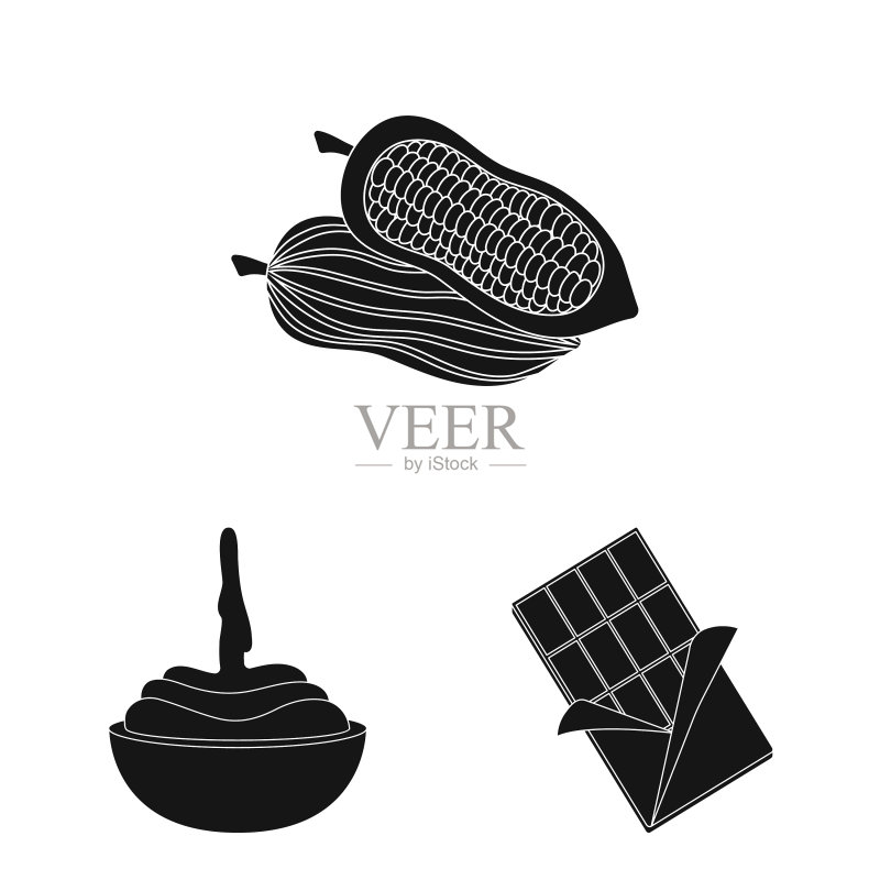 烹饪和棕色符号设计合集图标素材
