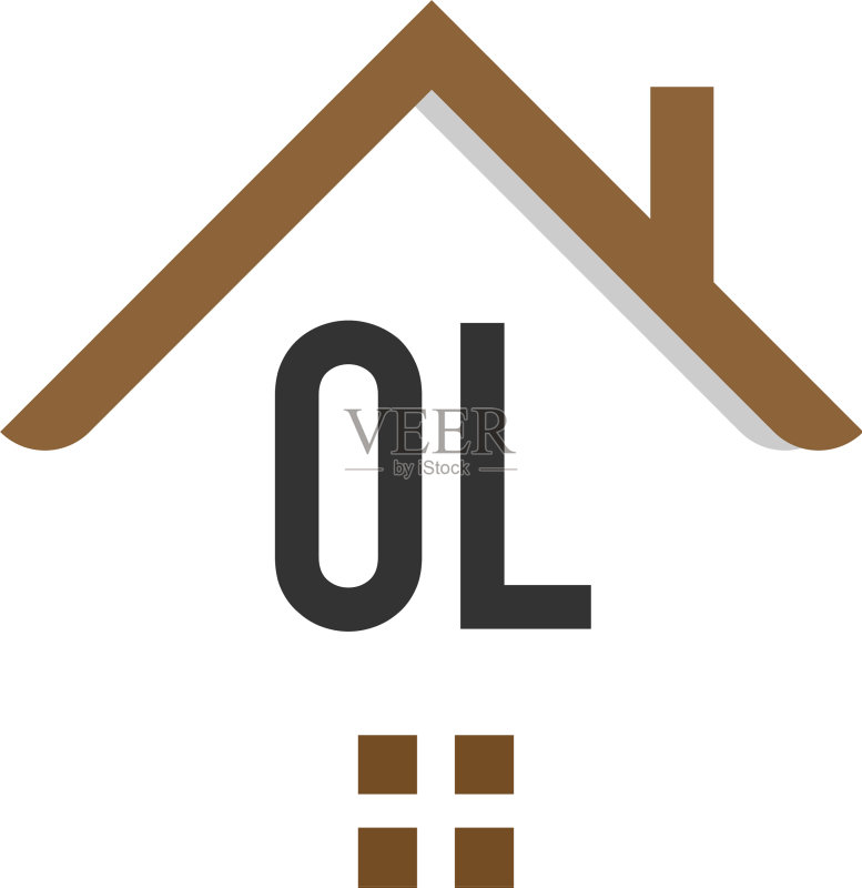首字母OL建筑标志设计模板图标素材