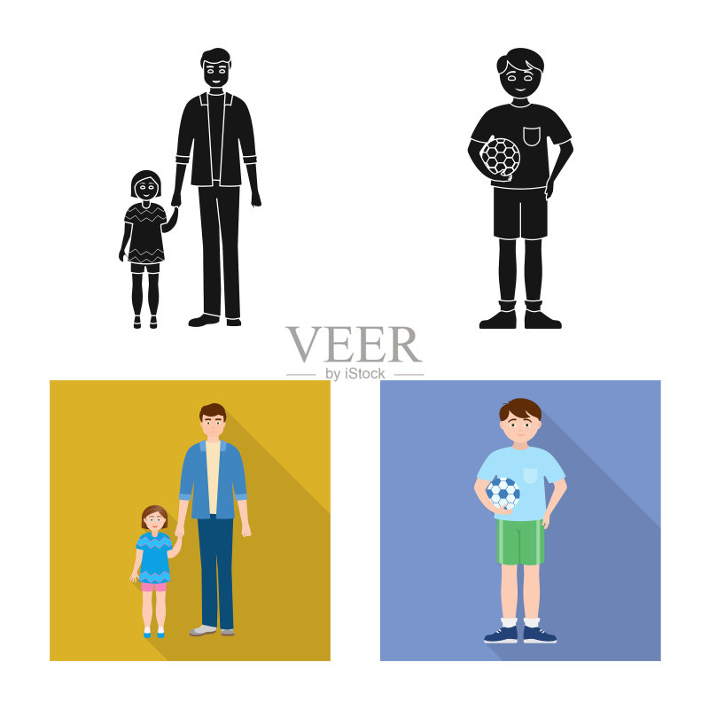 独立元素：人物和头像标志集图标素材