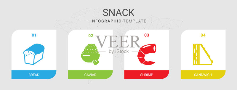 信息图上的零食图标图标素材
