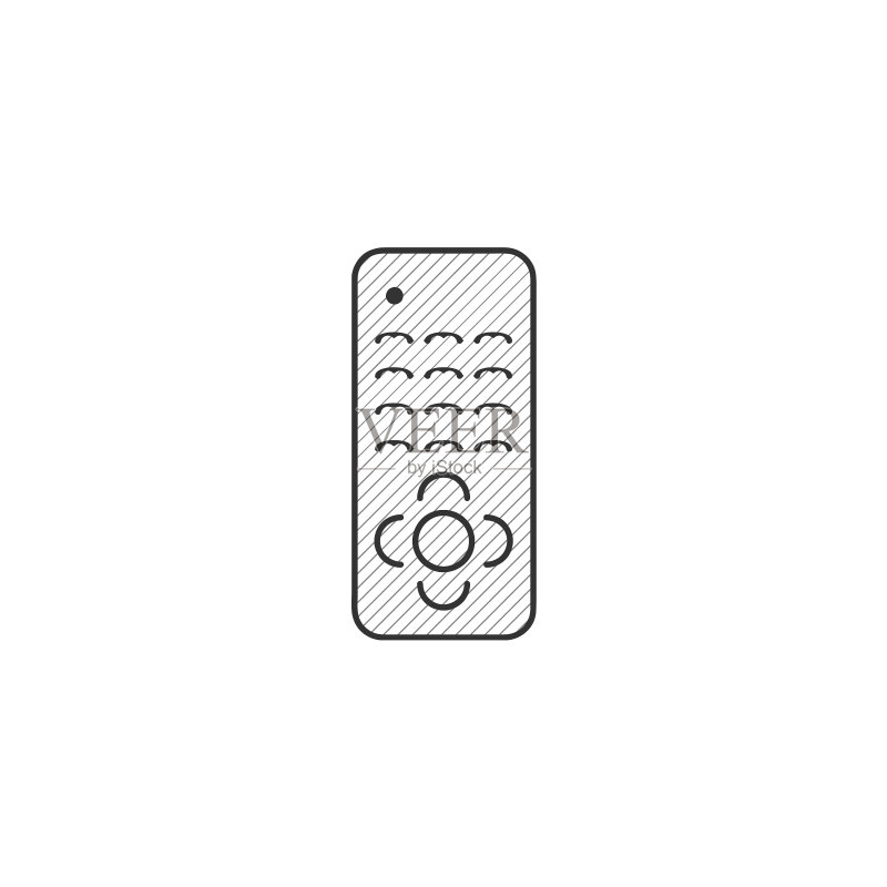 电视遥控器细线图标图标素材