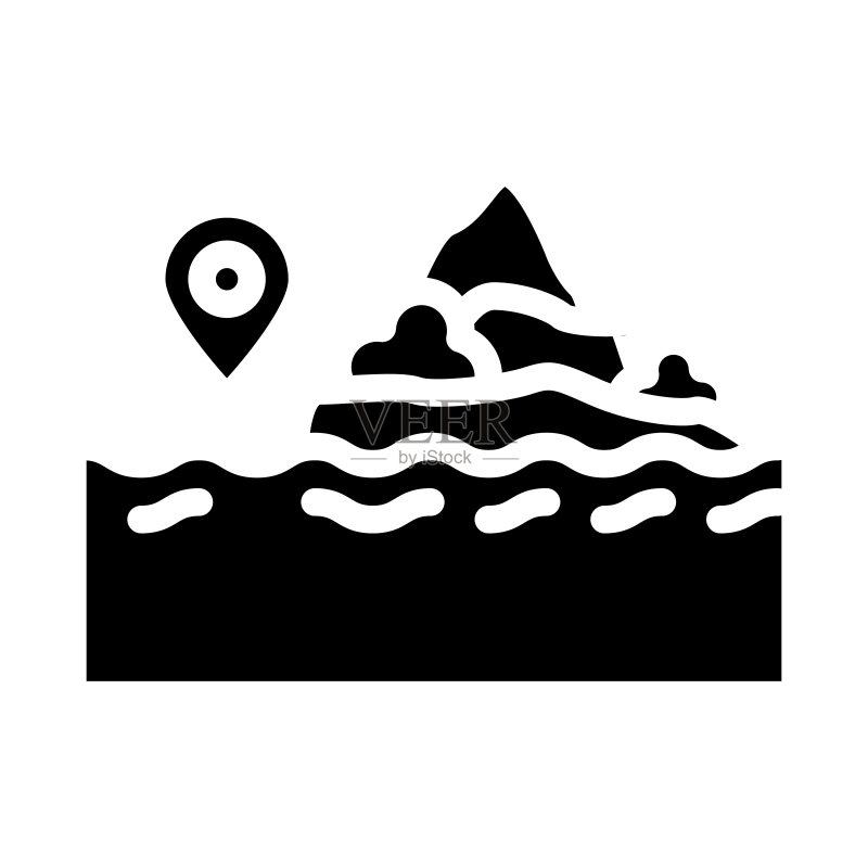 潜水游览标志图标矢量插图图标素材