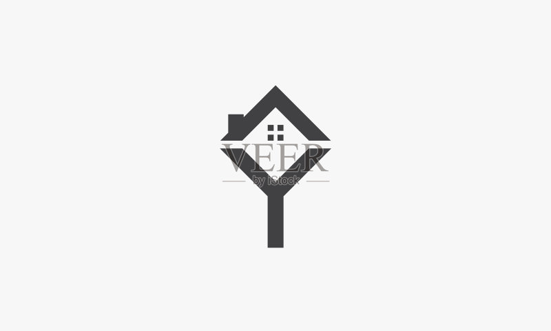 屋顶字母Y标志设计概念图标素材