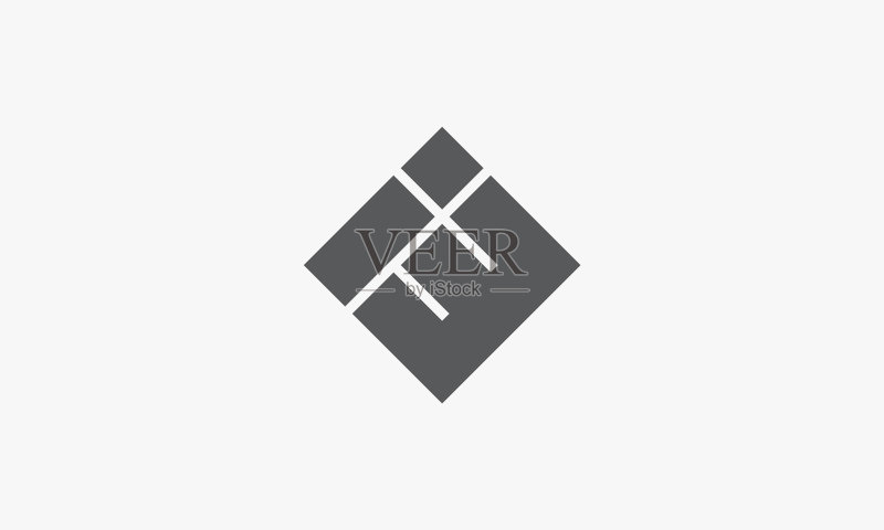 I E线条字母标志设计图标素材