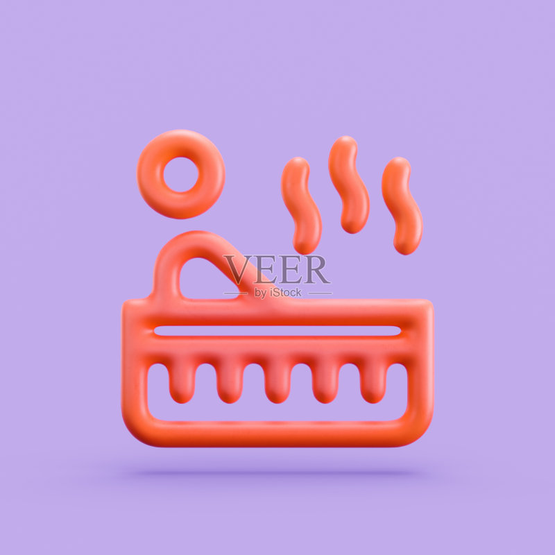 3D热水浴缸图标图标素材