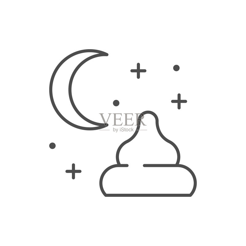 晚霜轮廓图标图标素材
