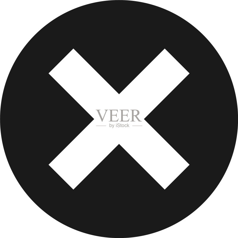扁平十字图标取消图标图标素材