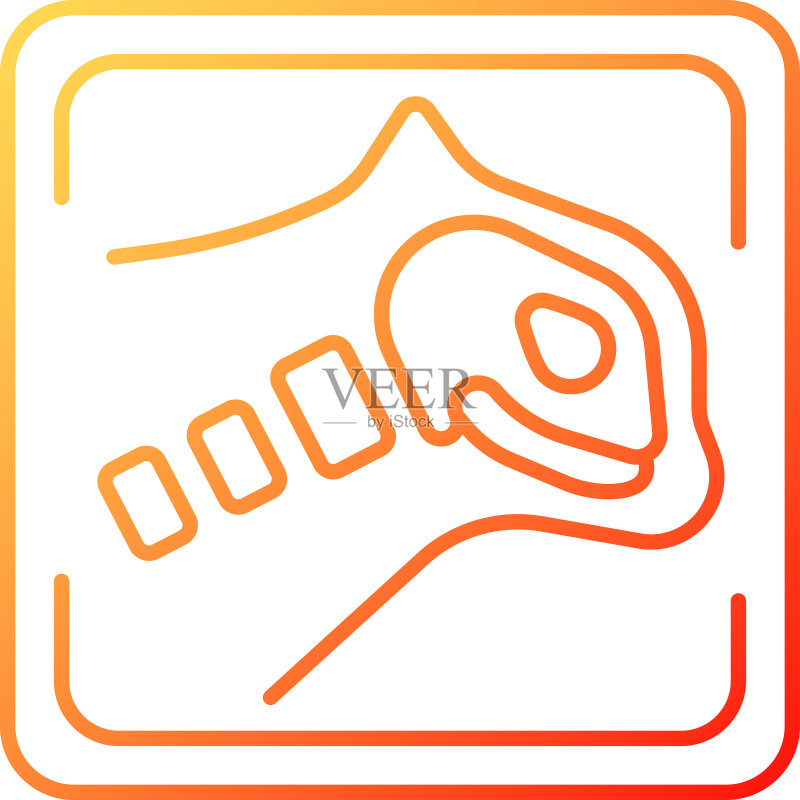 宠物X光线性渐变图标图标素材