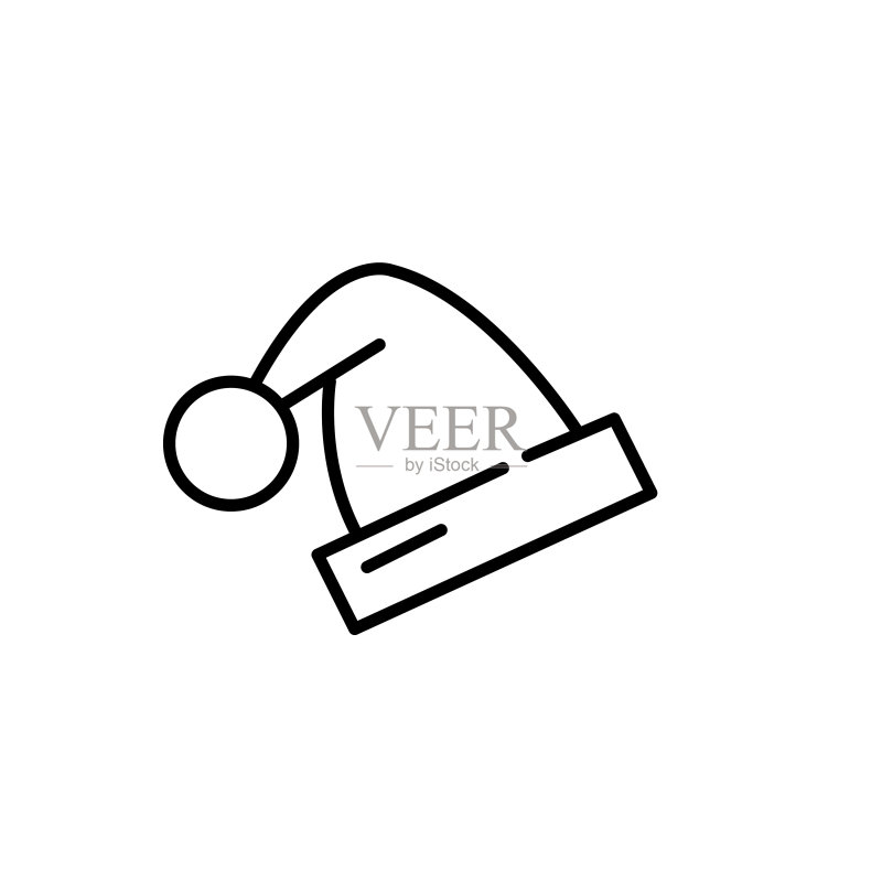 圣诞帽圣诞派对装扮像素完美图标素材